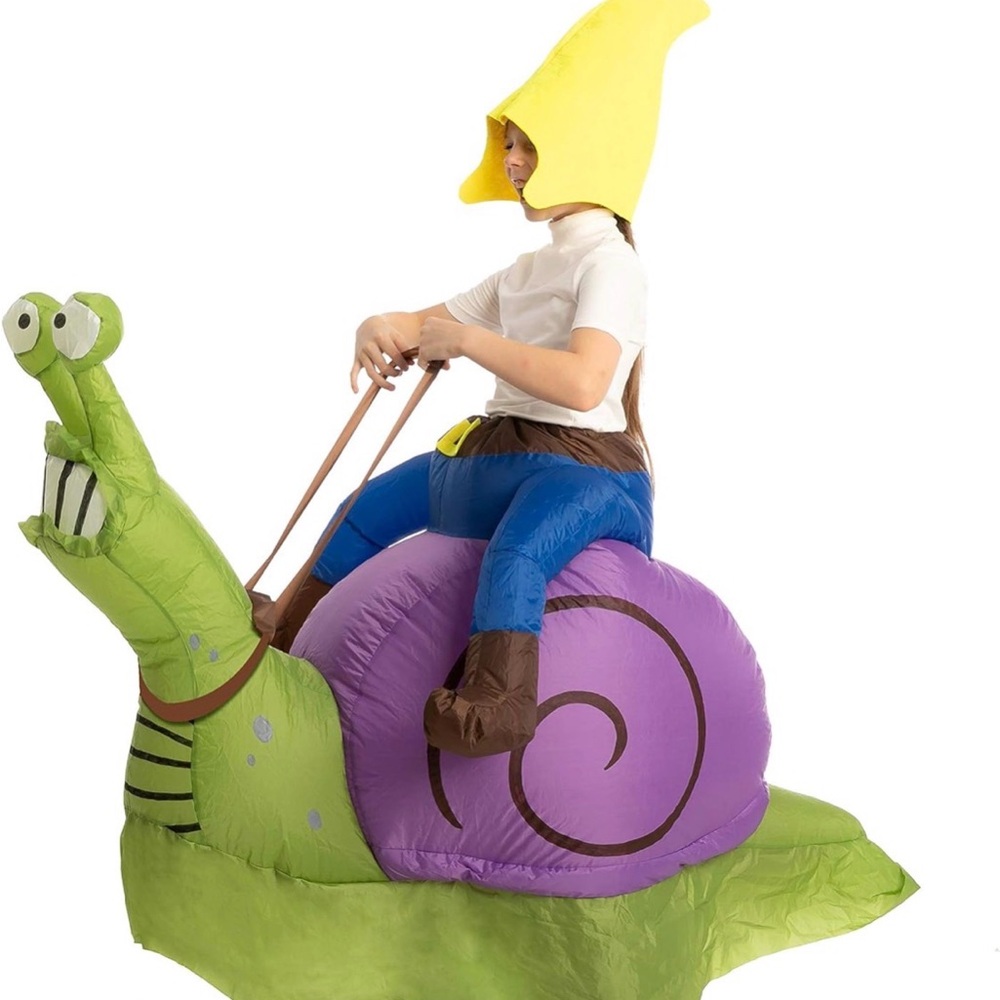 Inflatable Gnome and Snail Costume Kids 7-10